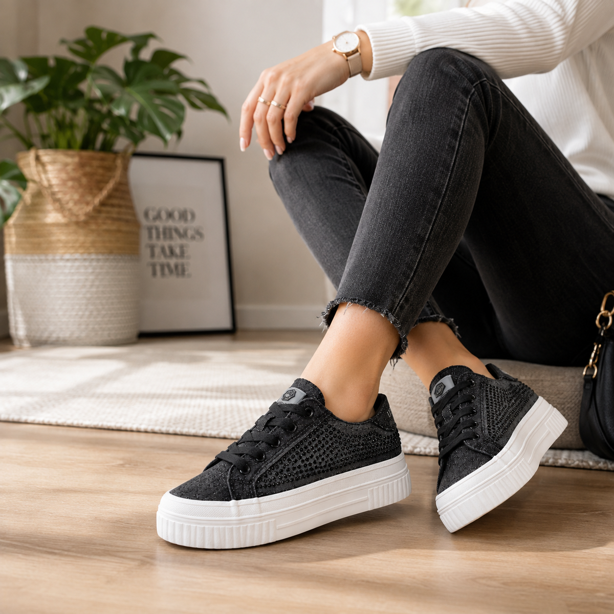 Lumberjack Anya Black Women’s Platform Sneakers
