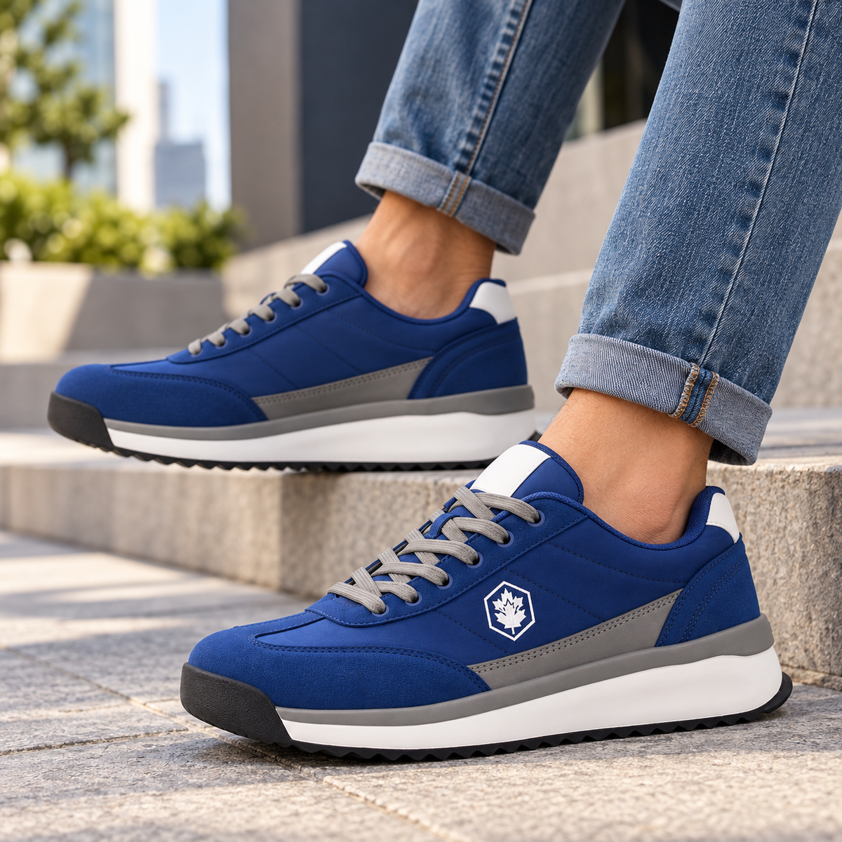 Lumberjack Coffee Navy Blue Men’s Casual Sneakers