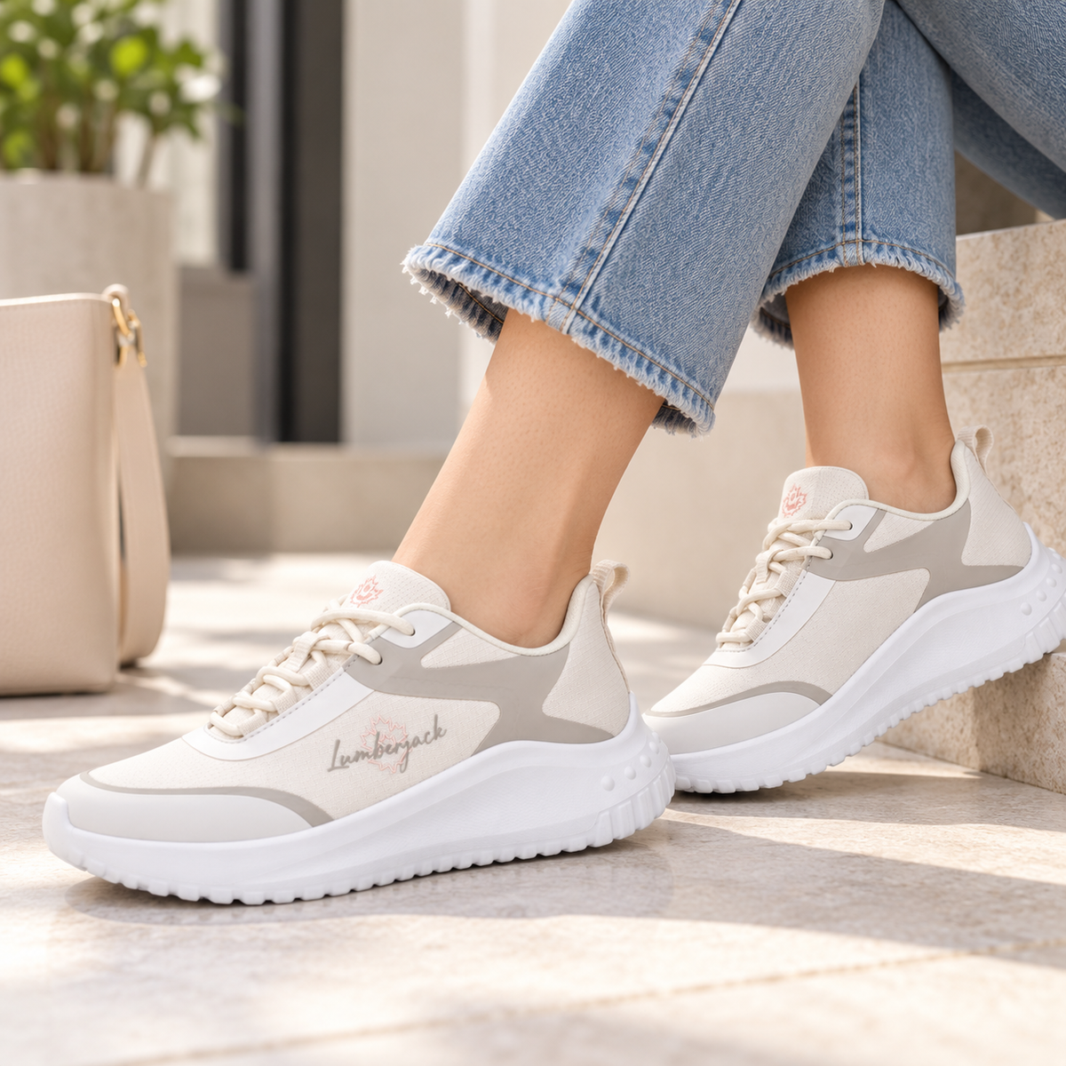 Lumberjack ANYK Women’s Casual Sneakers – Beige