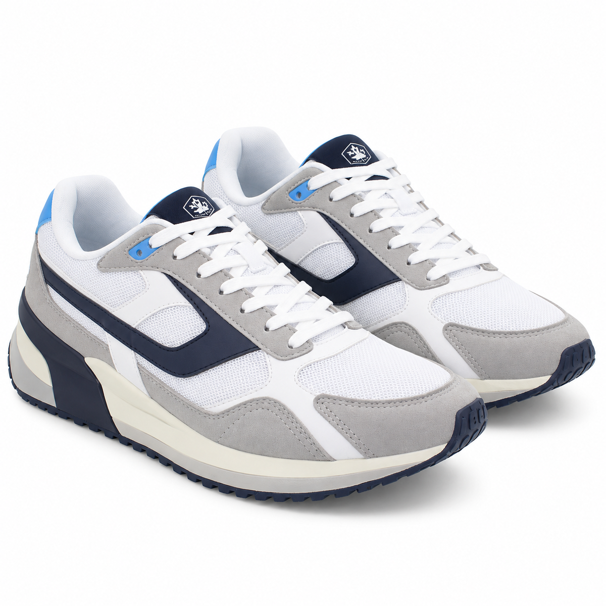 Lumberjack ERRE Men’s Casual Sneakers – Ice Gray & White