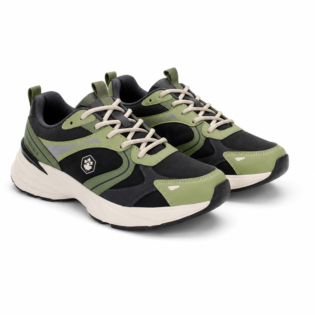 Lumberjack Money Men’s Casual Sneakers – Black & Green