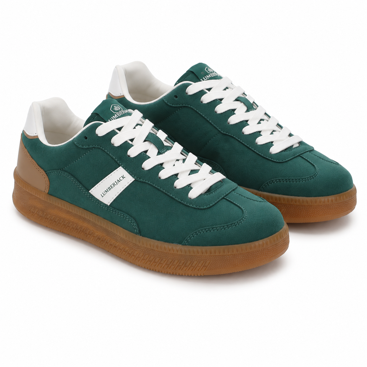 LUMBERJACK FOFANA Men's Green PU Suede Sneakers