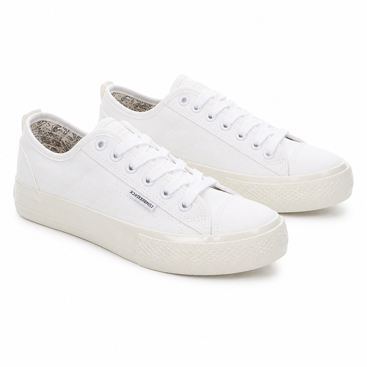 Lumberjack Ravenne Women's White Canvas Sneakers