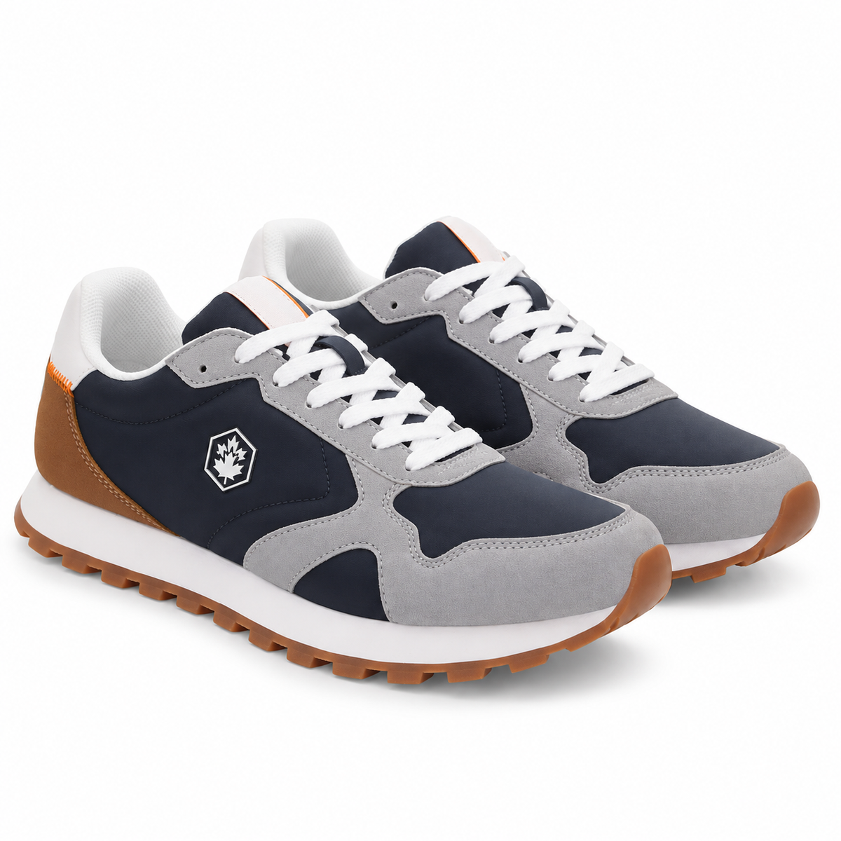 Lumberjack FRAG Men’s Casual Sneakers – Navy Blue & Grey | Lace-Up Everyday Shoes