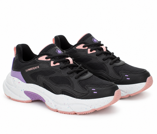 Lumberjack Fanto Black & Purple Women’s Casual Lifestyle Sneakers