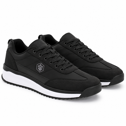 Lumberjack COFFEE Men’s Casual Sneakers – Black, Lace-Up Everyday Shoes