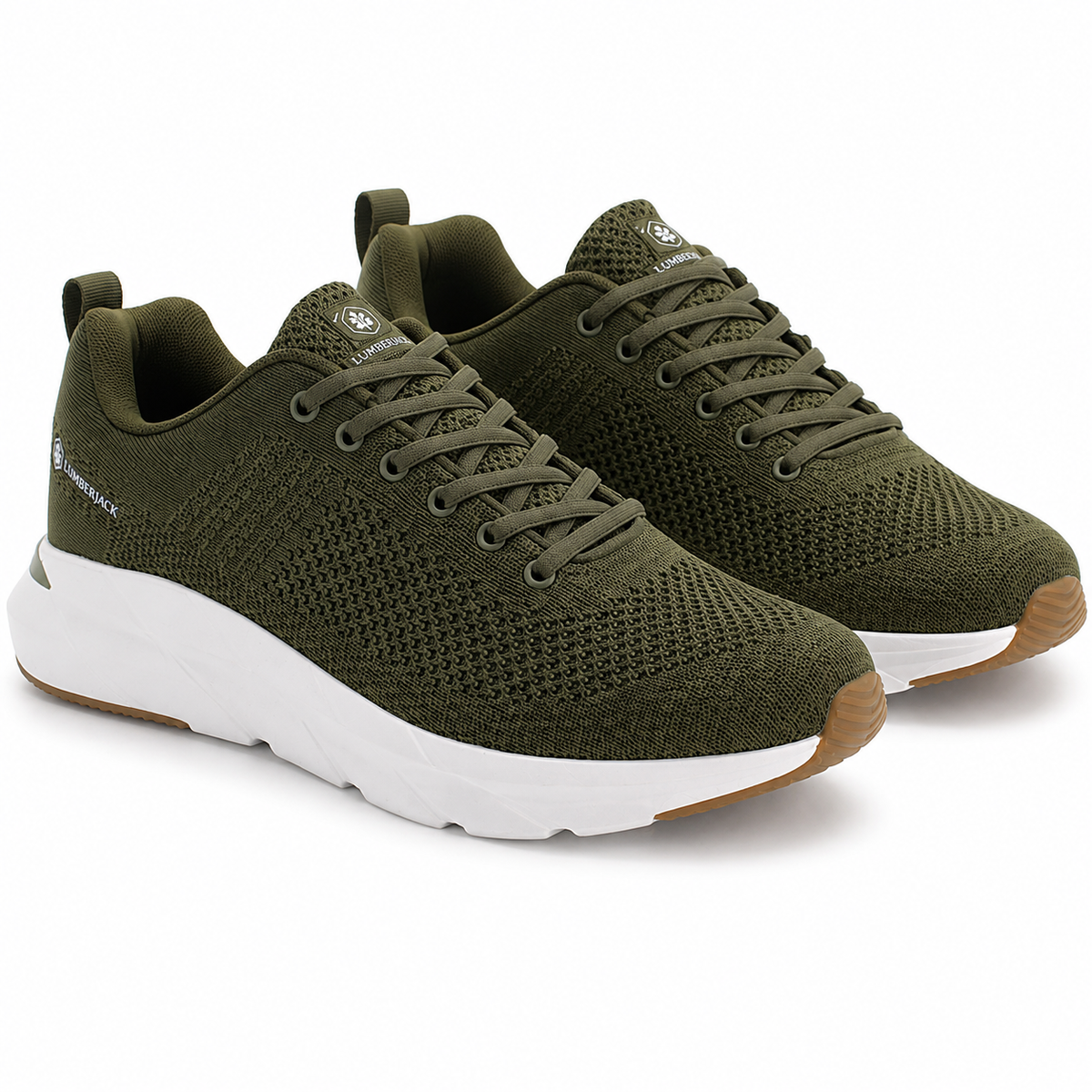 Lumberjack CONNECT Men’s Khaki Knitted Sneakers