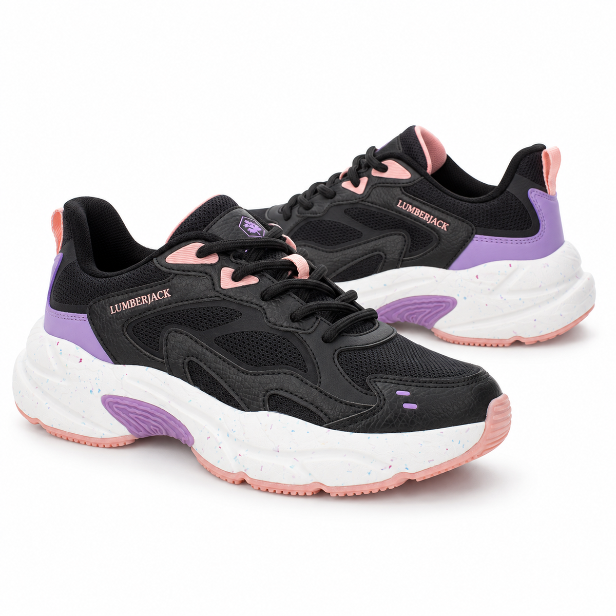 Lumberjack Fanto Black & Purple Women’s Casual Lifestyle Sneakers