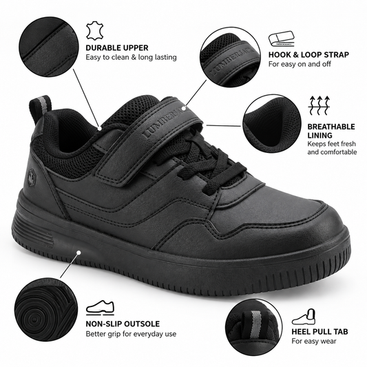 Lumberjack FINSTER Boys Total Black Sneakers