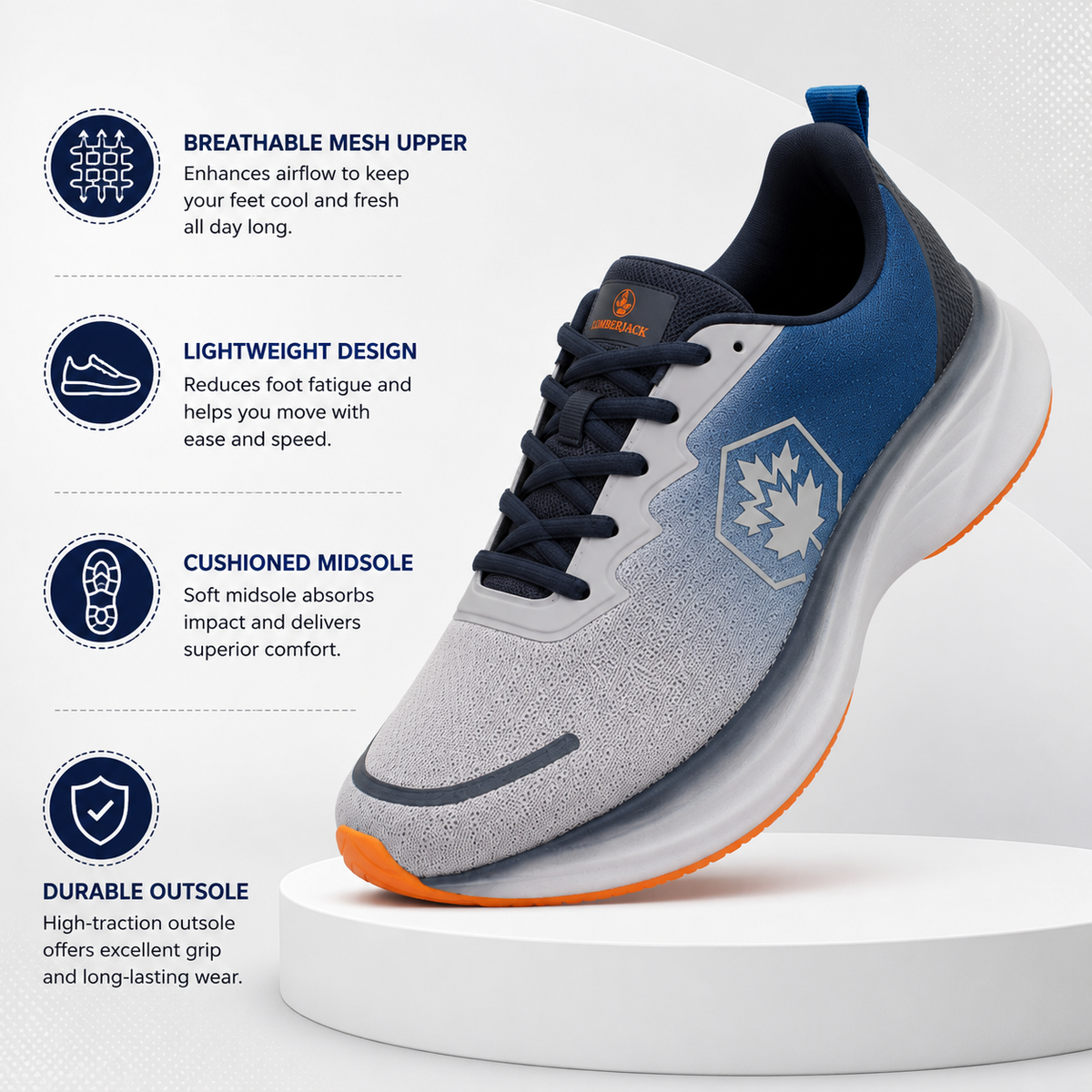 Lumberjack Chess Ocean Blue & Ice Grey Sneaker