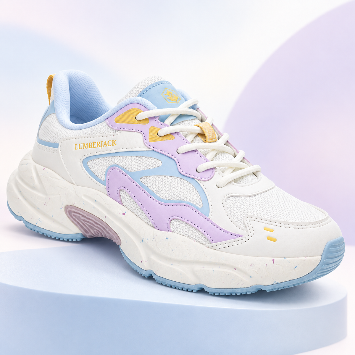 Lumberjack Fanto White & Lilac Women’s Casual Lifestyle Sneakers