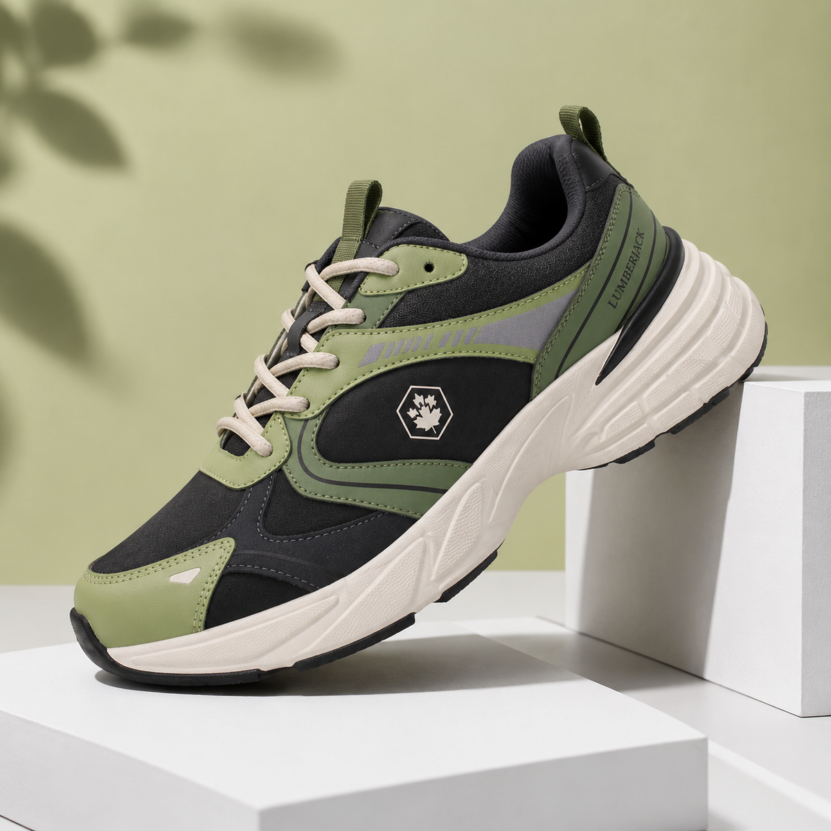 Lumberjack Money Men’s Casual Sneakers – Black & Green
