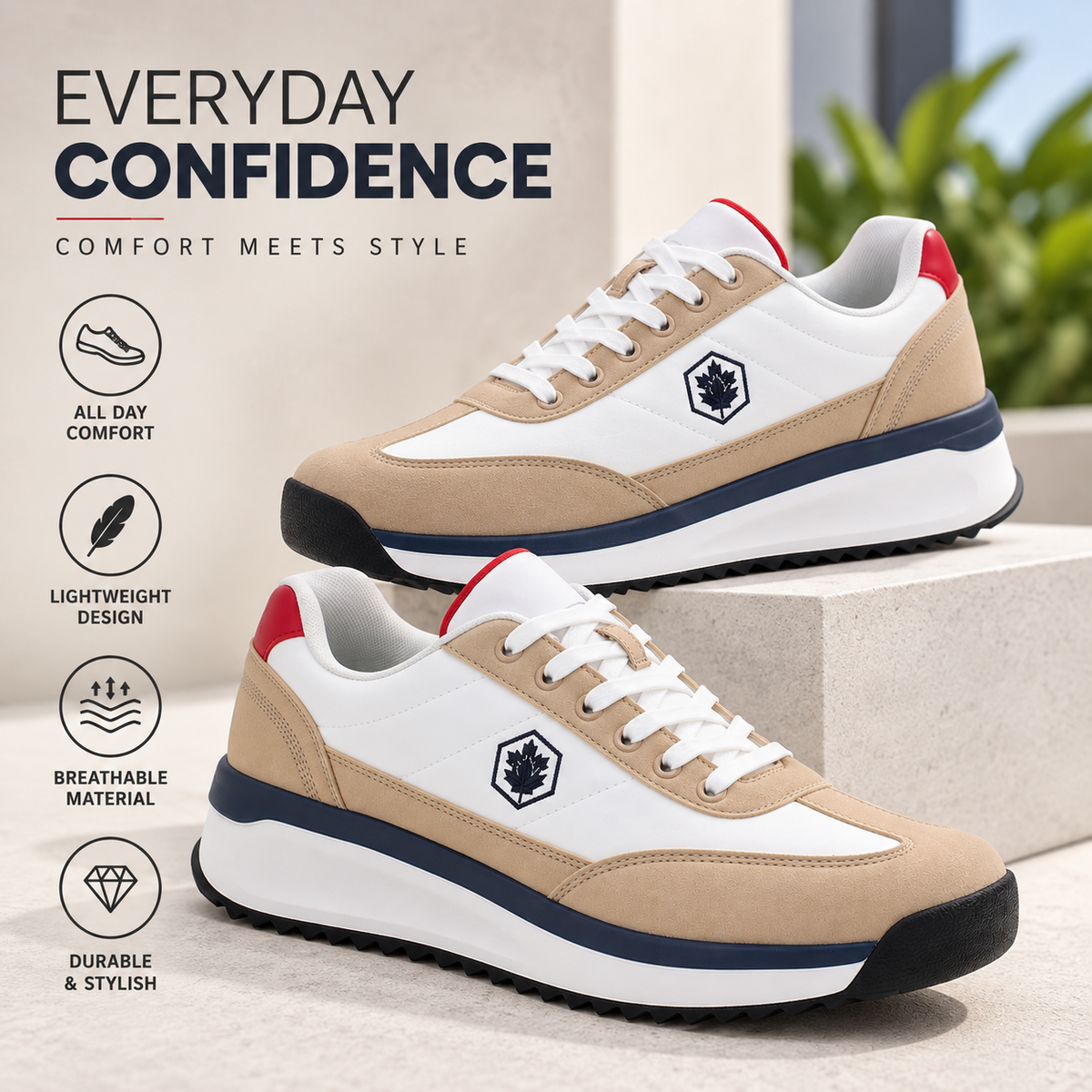 Lumberjack COFFEE Men’s Casual Sneakers – Coffee