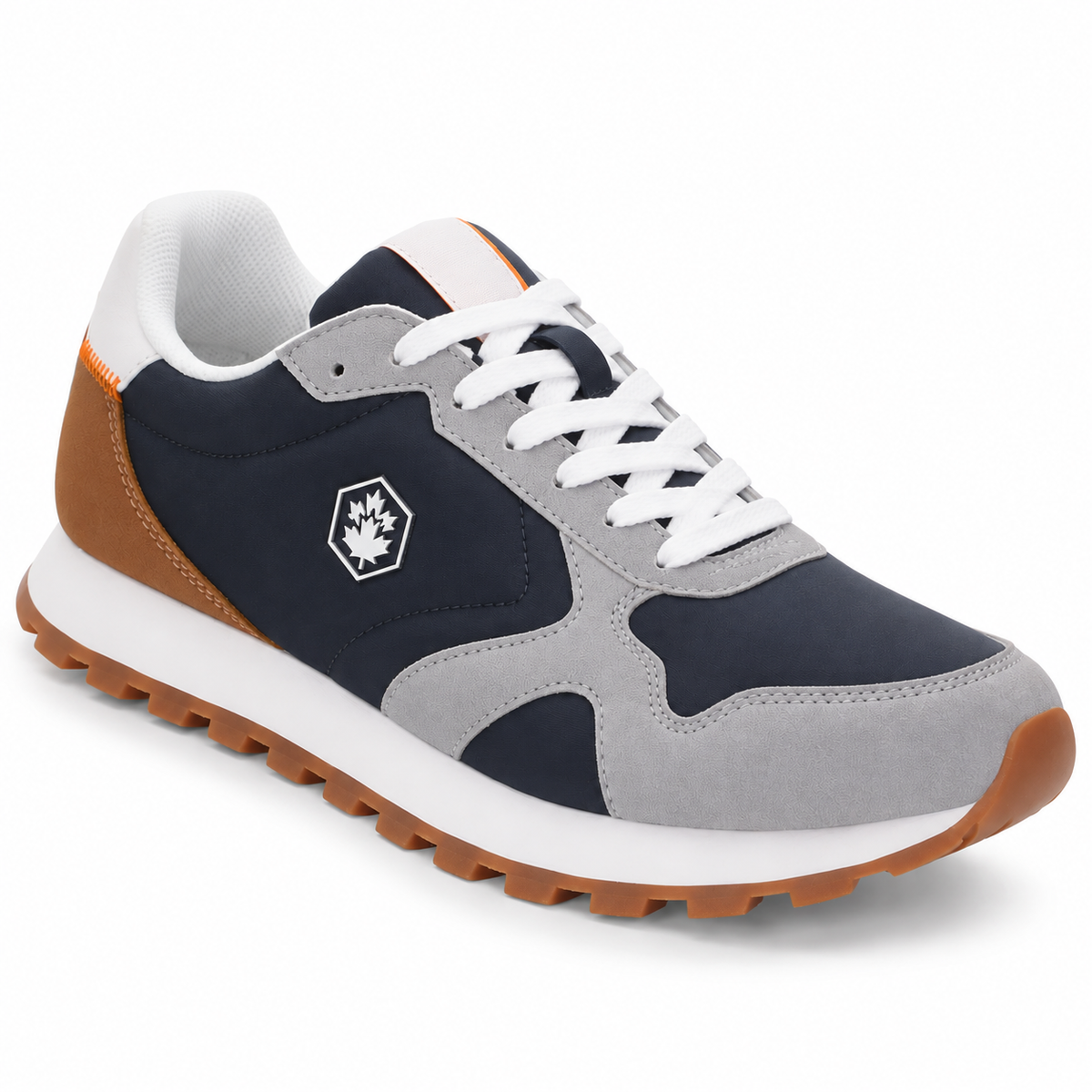 Lumberjack FRAG Men’s Casual Sneakers – Navy Blue & Grey | Lace-Up Everyday Shoes