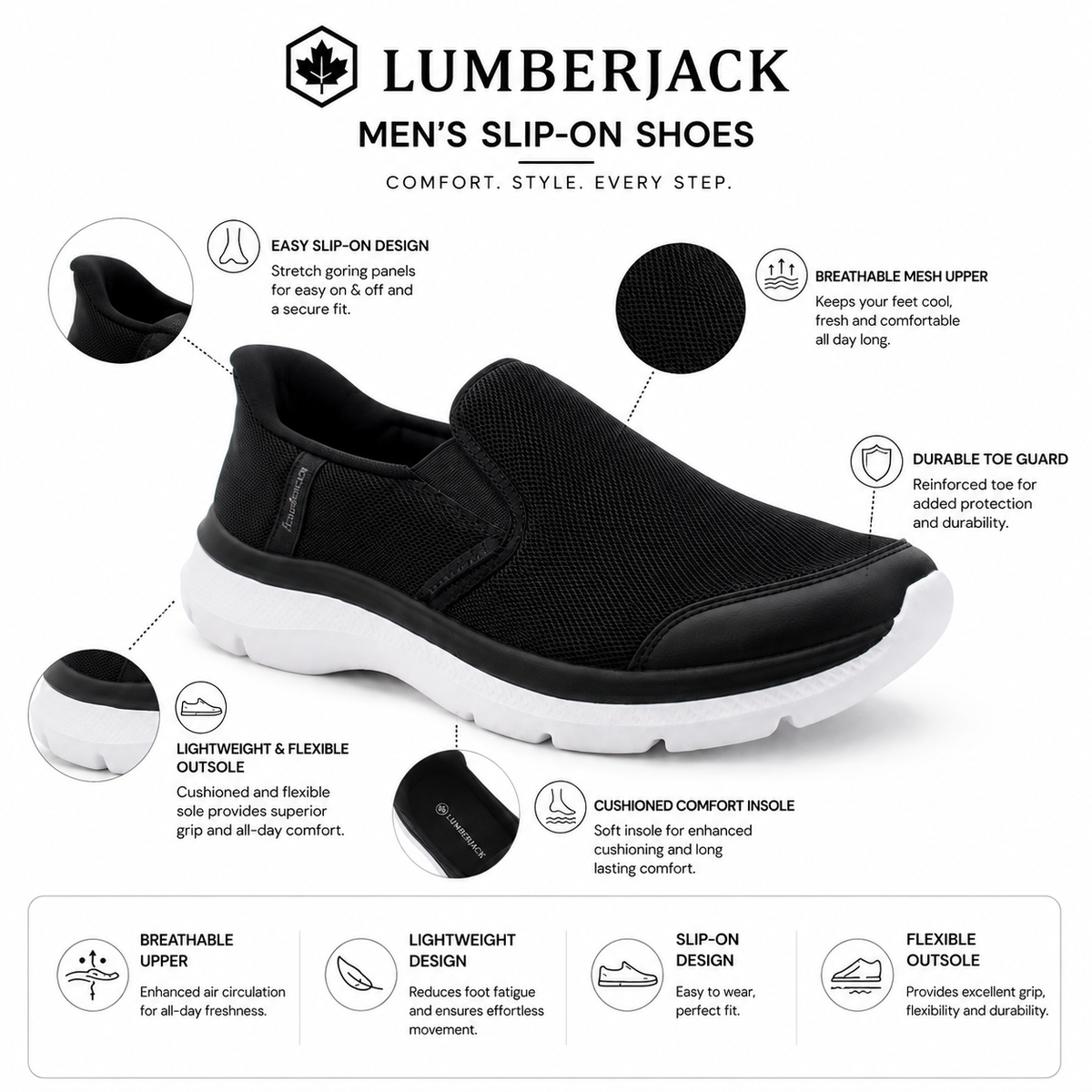 Lumberjack CARLO Men’s Casual Slip-On Shoes