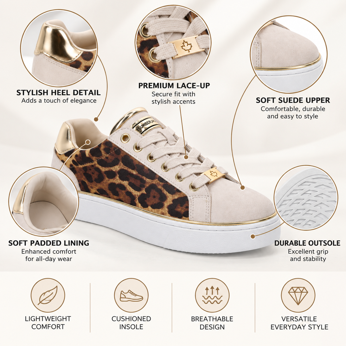 Lumberjack Safiya Sand Leopard Women's Sneaker