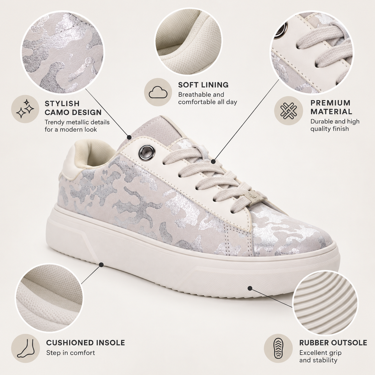Lumberjack GELLER Women's White Sneakers