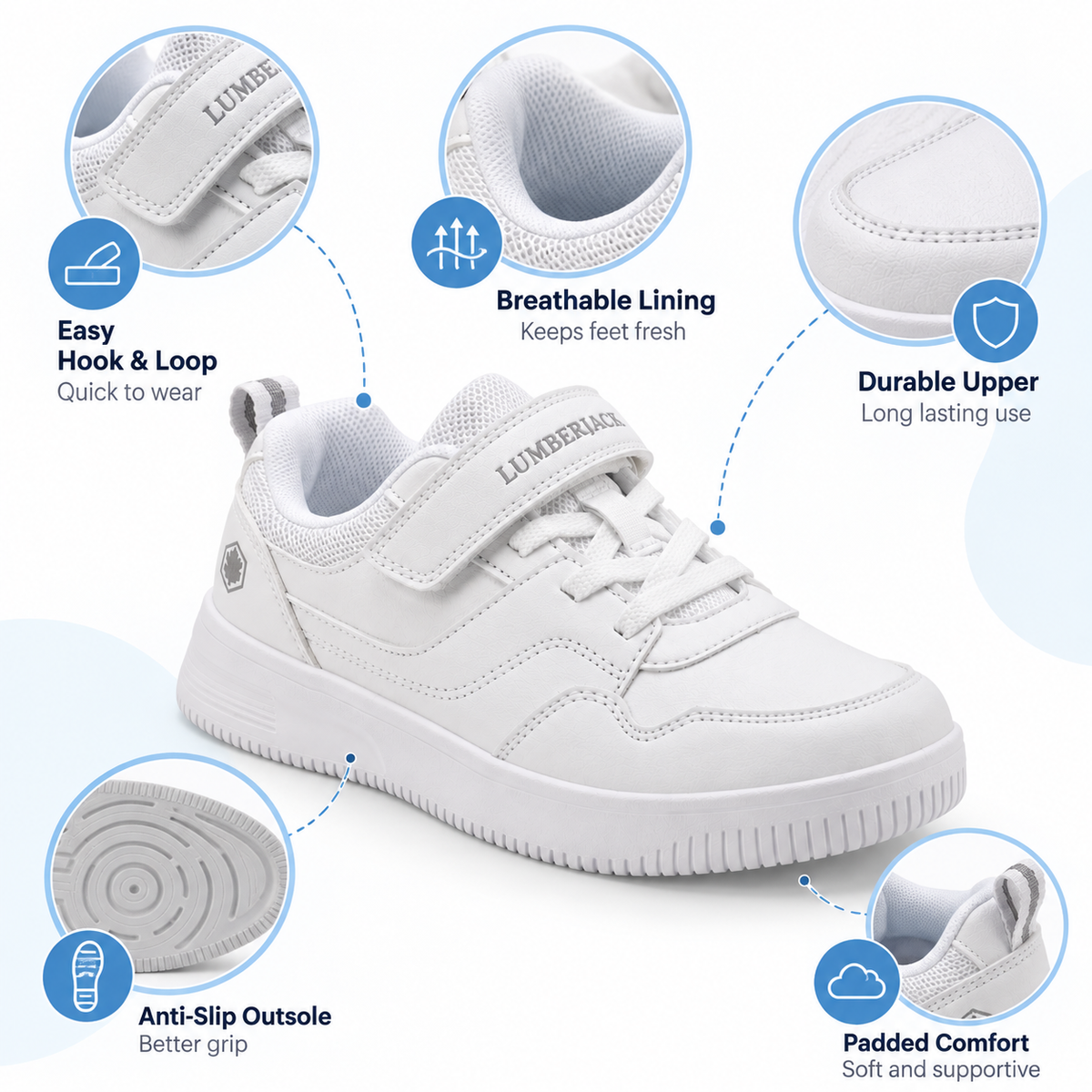 Lumberjack FINSTER Boys Total White Sneakers