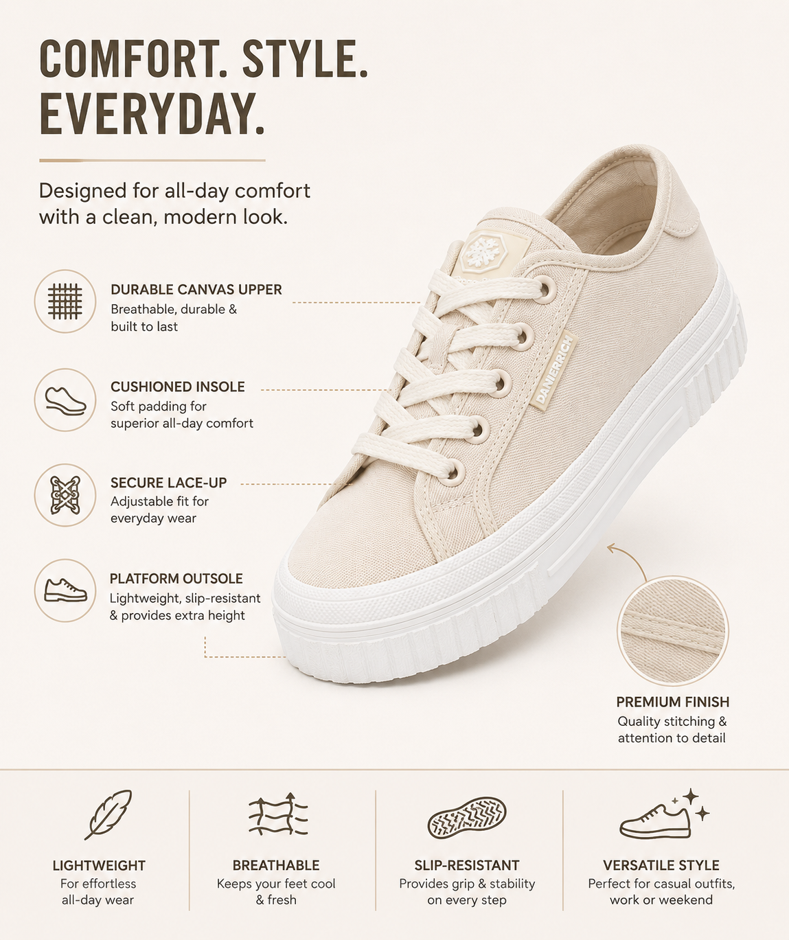 Lumberjack Anya Sand Women’s Platform Sneakers
