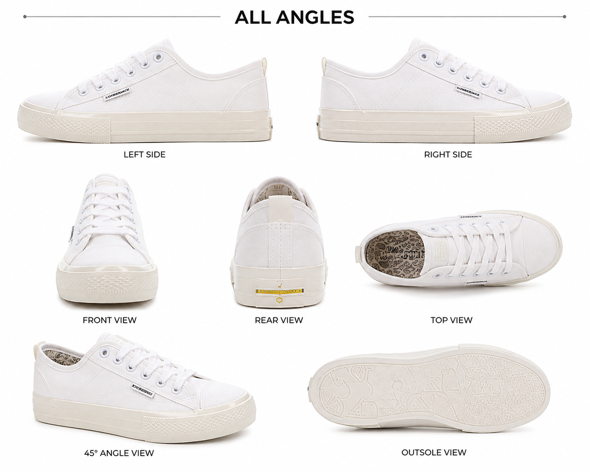Lumberjack Ravenne Women's White Canvas Sneakers