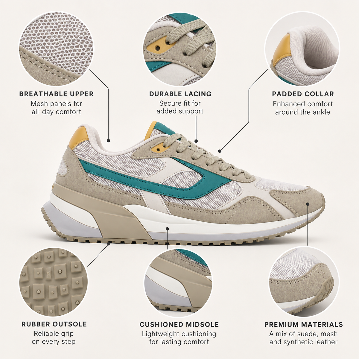 Lumberjack ERRE Men’s Casual Sneakers – L SAND
