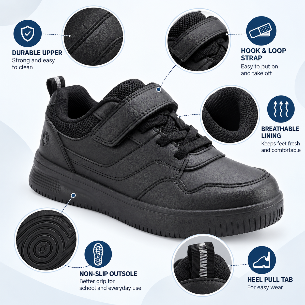 Lumberjack FINSTER Boys Total Black Sneakers
