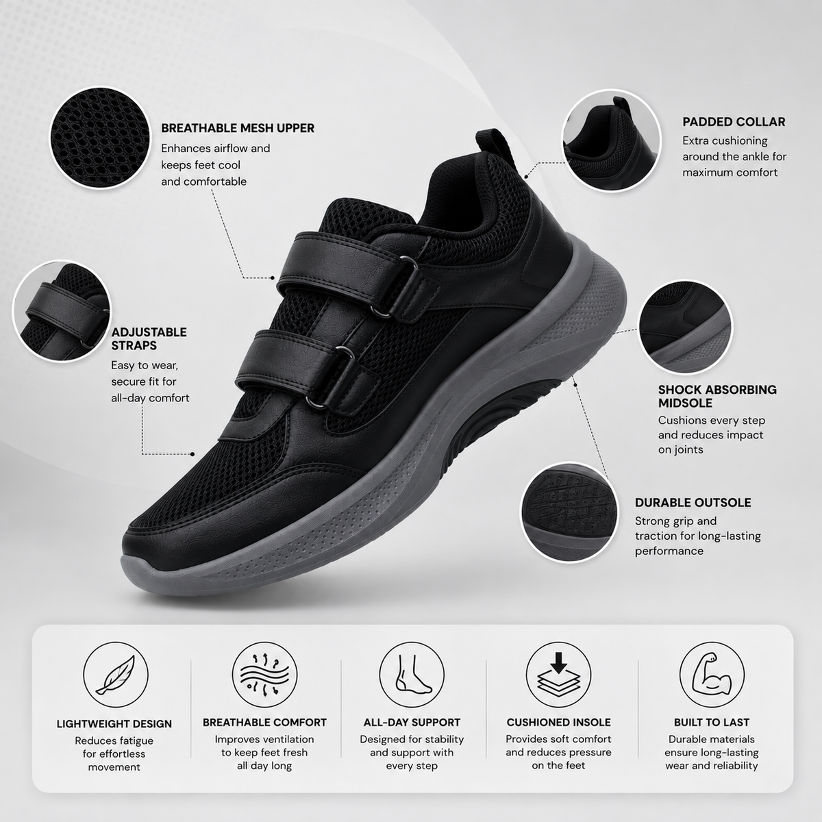 Lumberjack Close Black Men's Sneakers