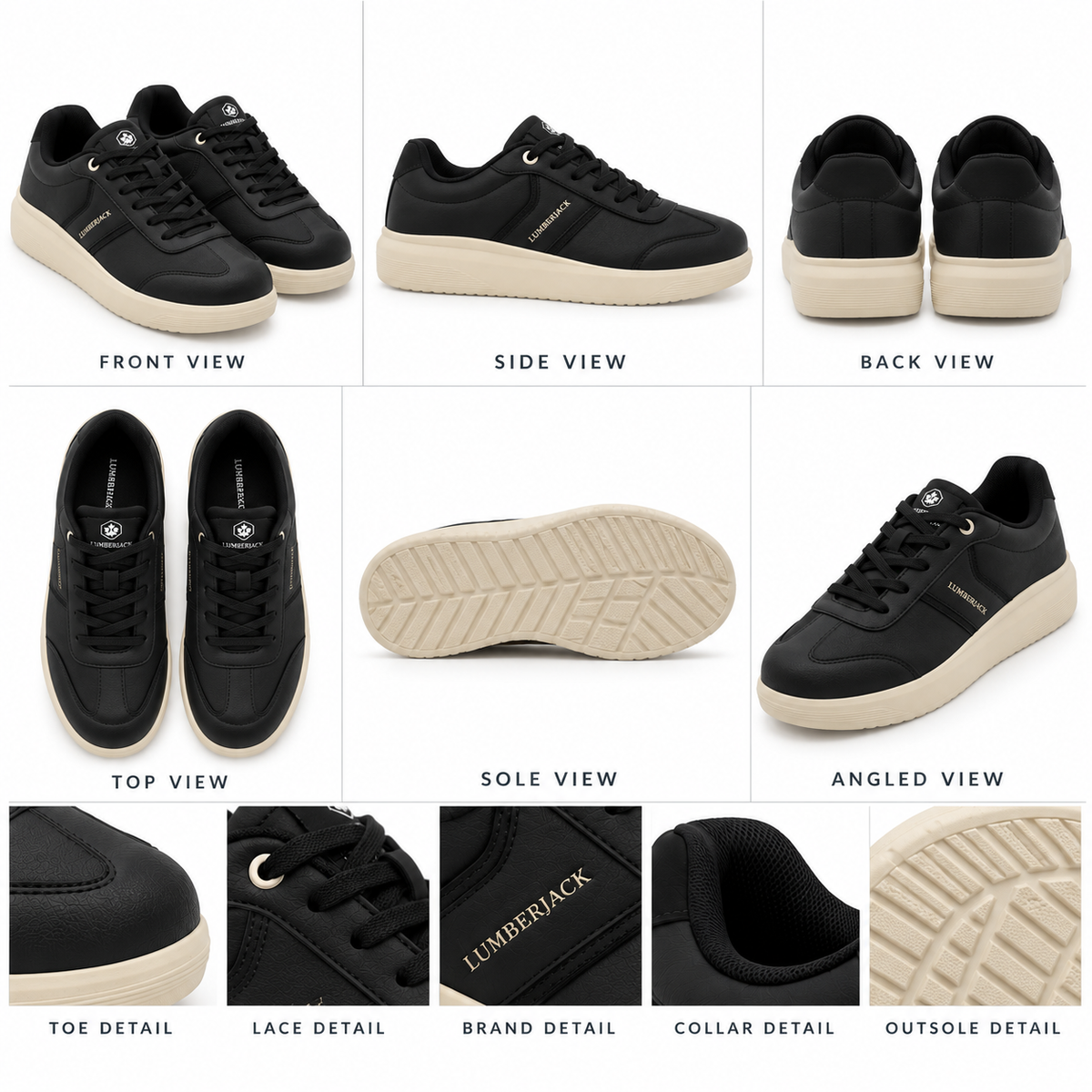 Lumberjack Fridy Black Women’s Casual Lifestyle Sneakers