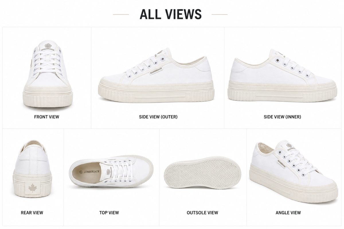 Lumberjack Anya White Casual Lifestyle Sneakers