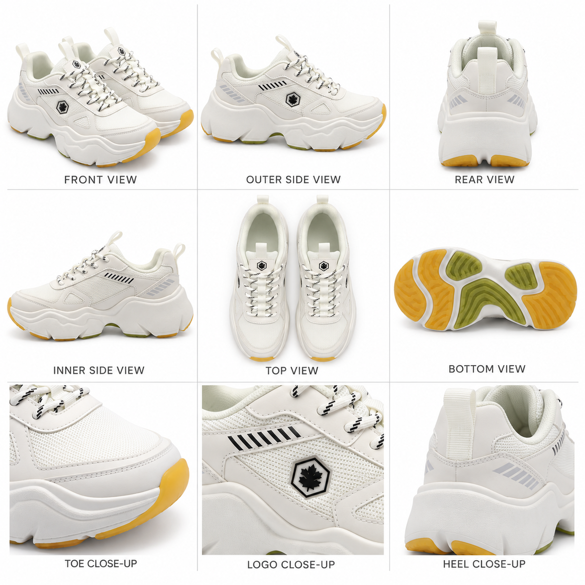 Lumberjack Itru White Women’s Chunky Lifestyle Sneakers