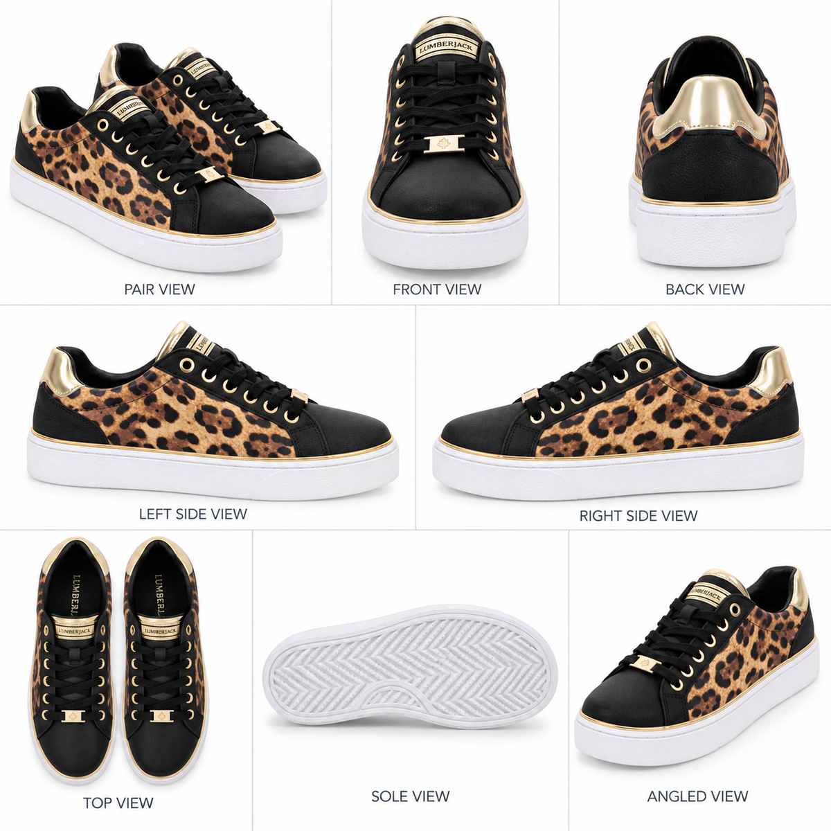 Lumberjack Safiya Black Leopard Women’s Sneaker