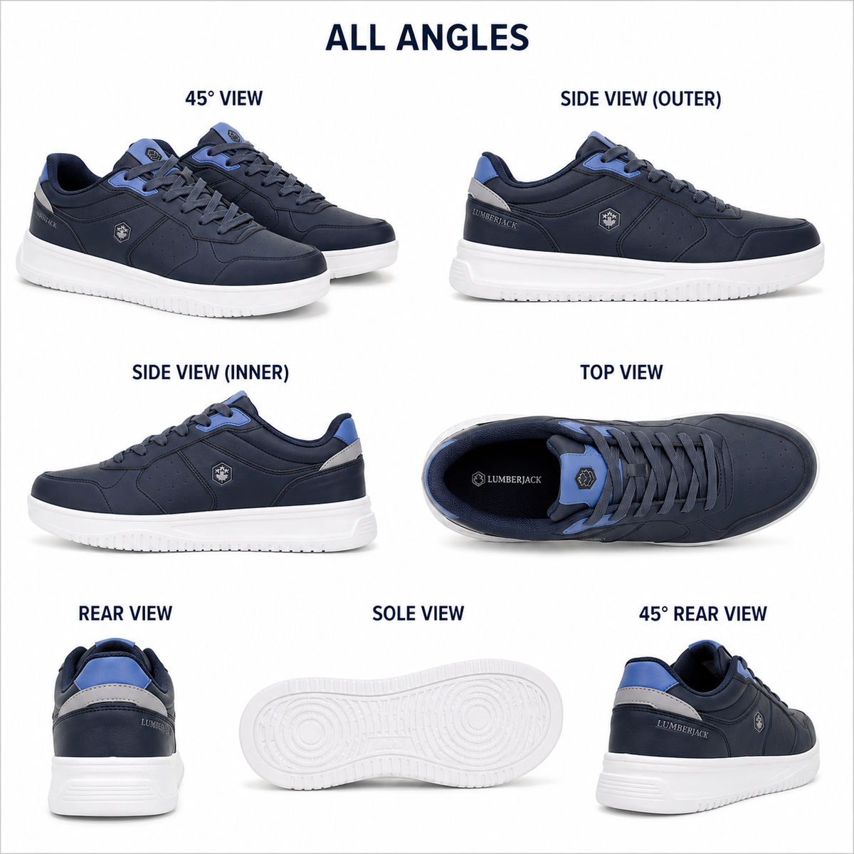 Lumberjack Udemy Navy Blue Men's Casual Sneakers