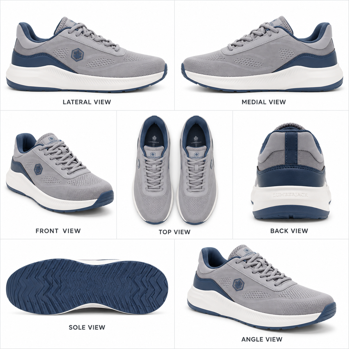 Lumberjack MUSONDA Men’s Casual Sneakers – Light Grey