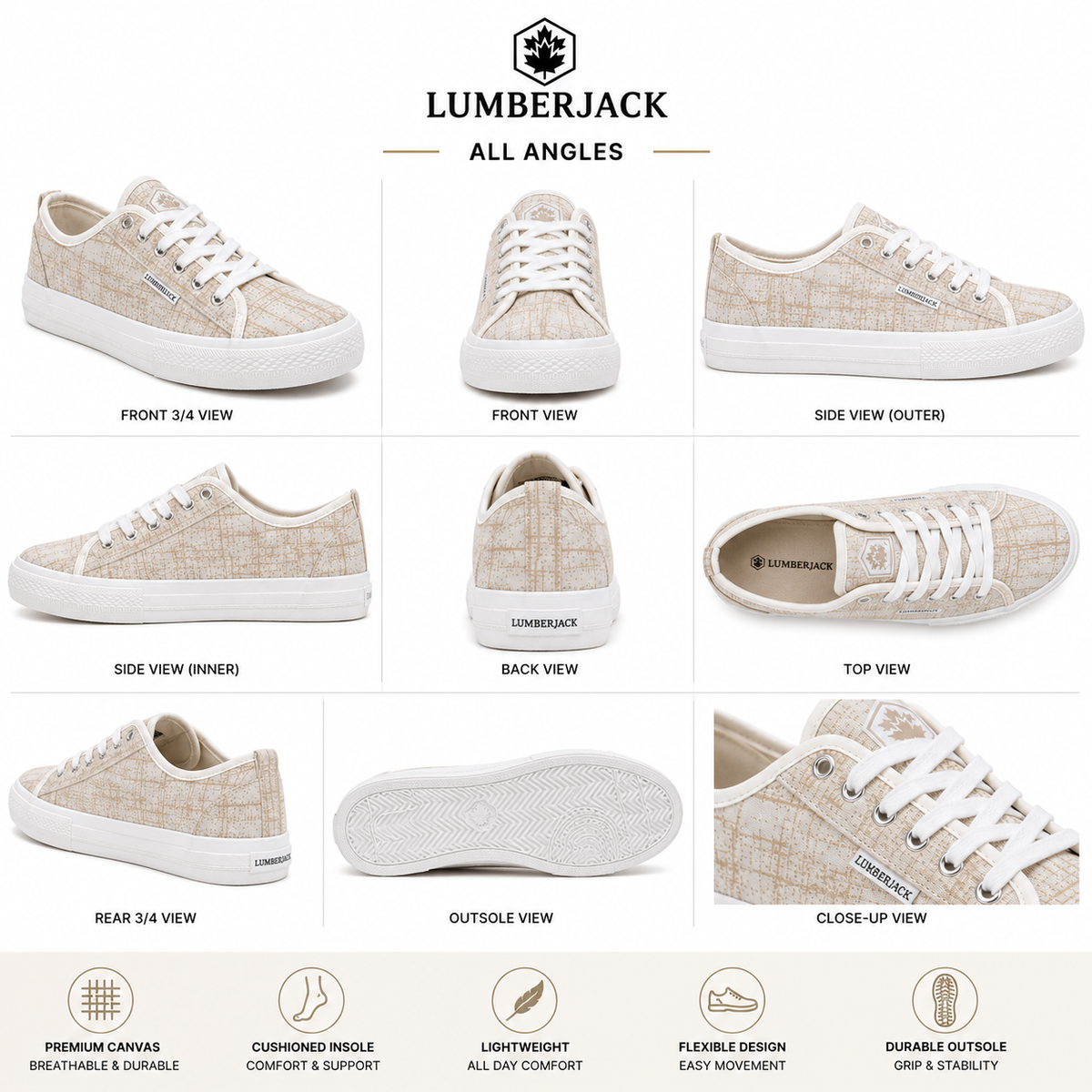 Lumberjack Ravenne Women's Sand Low-Top Sneakers
