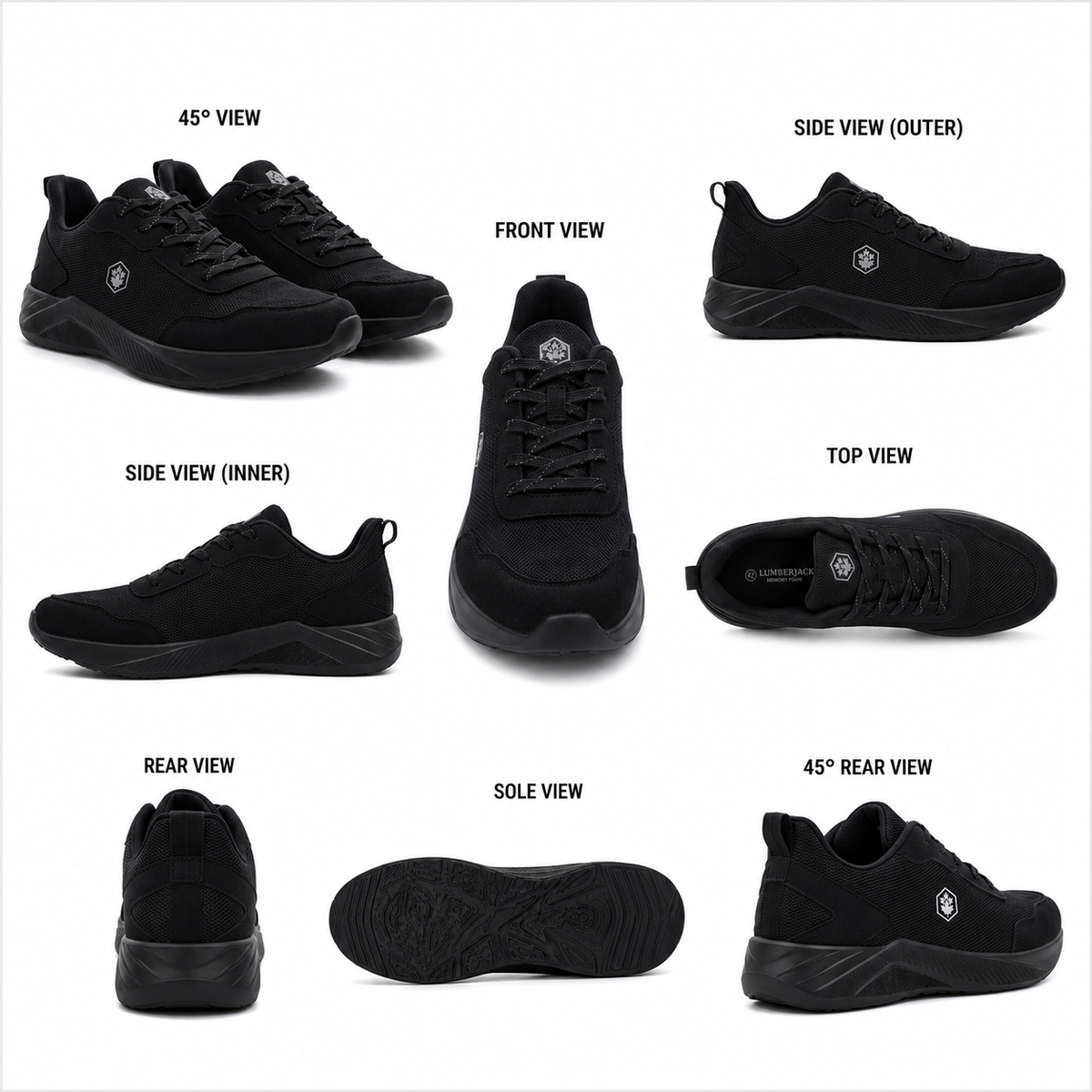 Lumberjack Karter Men's Black Casual Sneakers