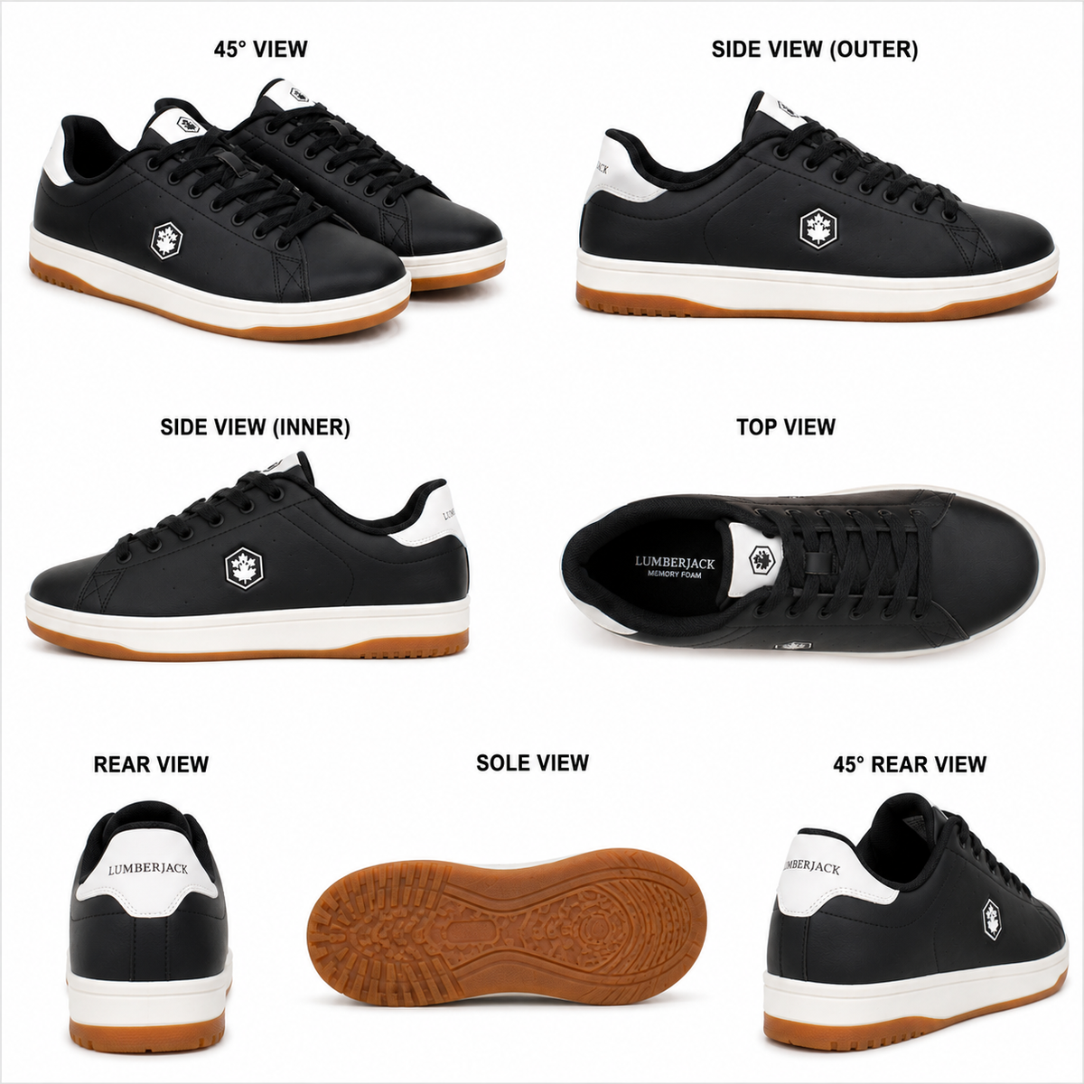 Lumberjack Rea Black Men's Casual Sneakers