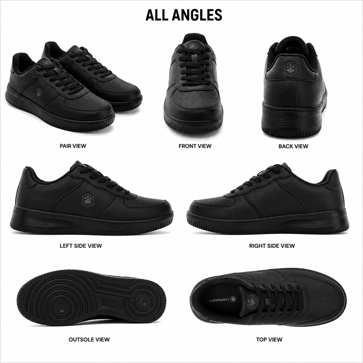 Lumberjack FINSTER Men’s Pure Black Sneakers