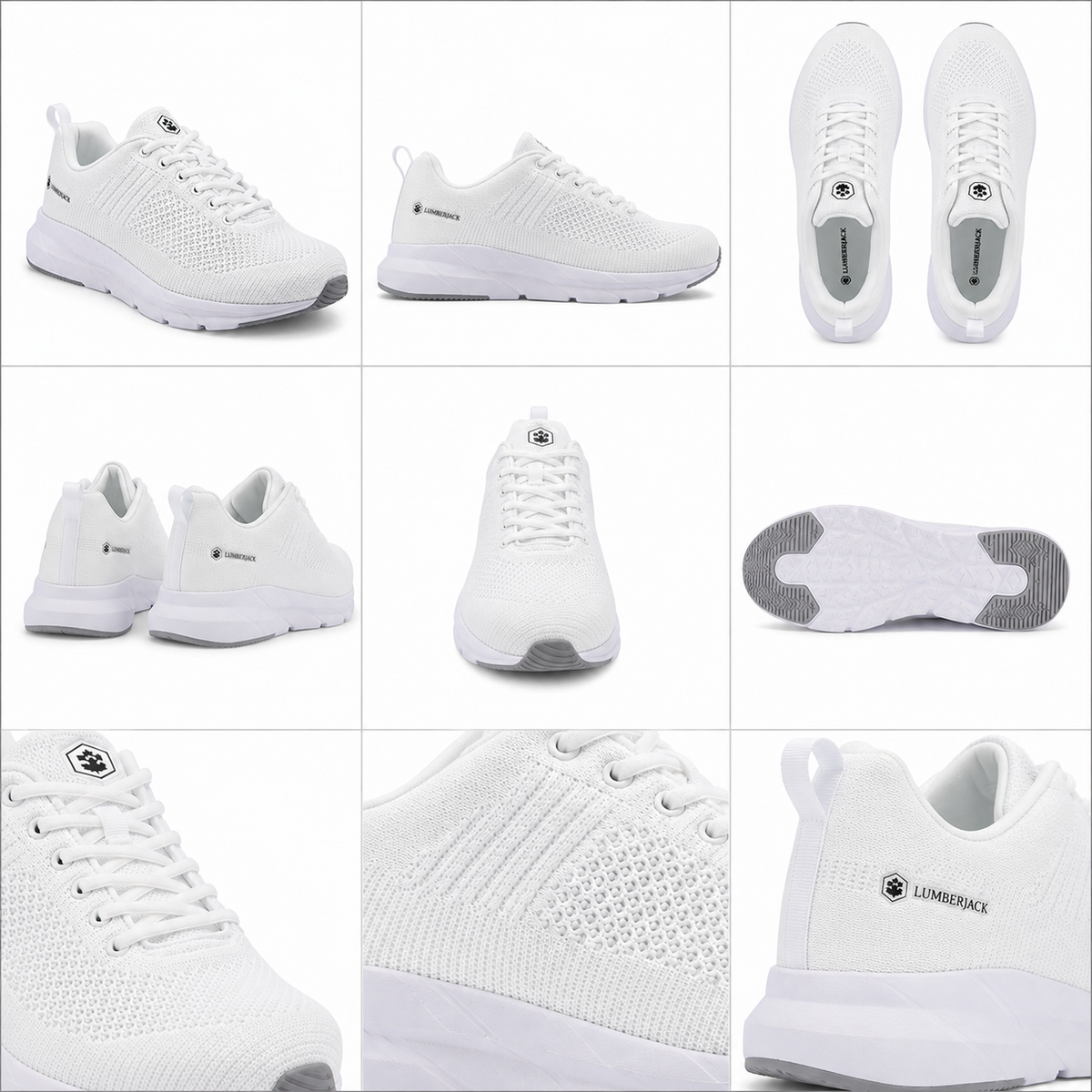 Lumberjack CONNECT Men’s White Knitted Sneakers