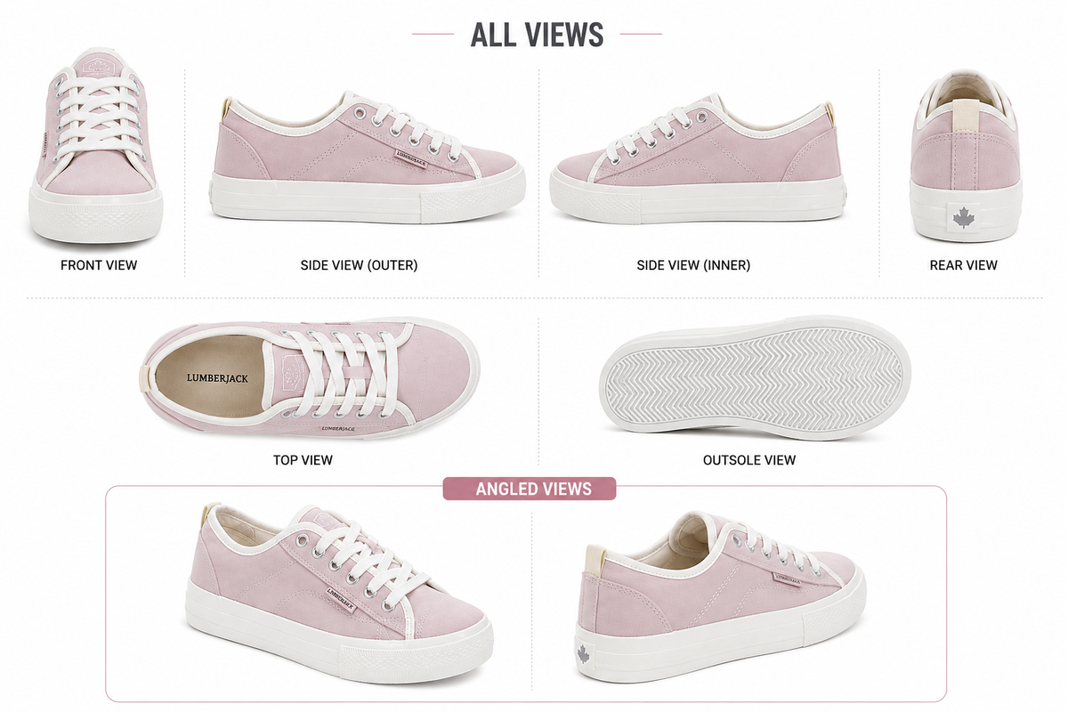 Lumberjack Ravenne Women's Dusty Rose Canvas Sneakers