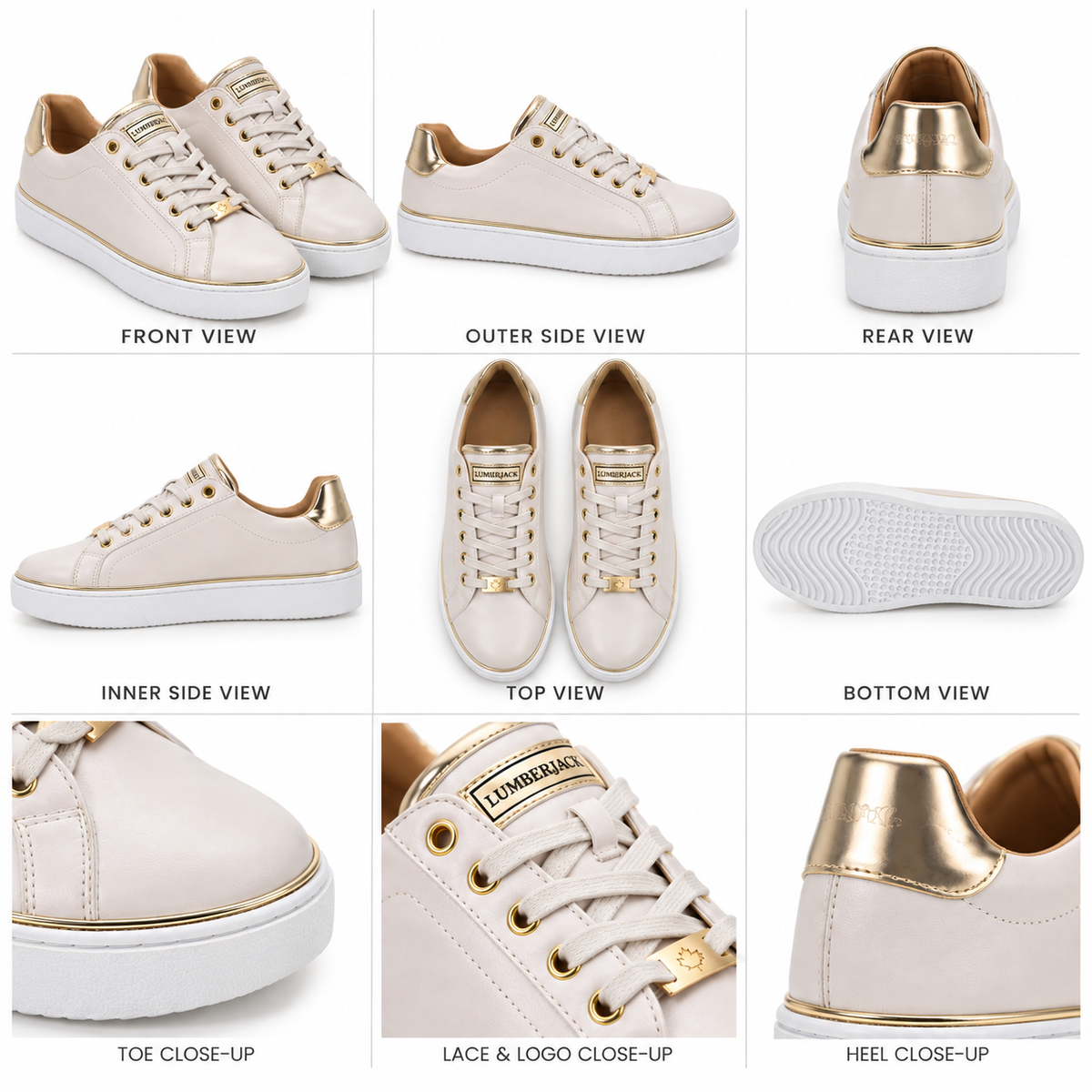 Lumberjack Safiya Sand & Gold Women’s Sneakers