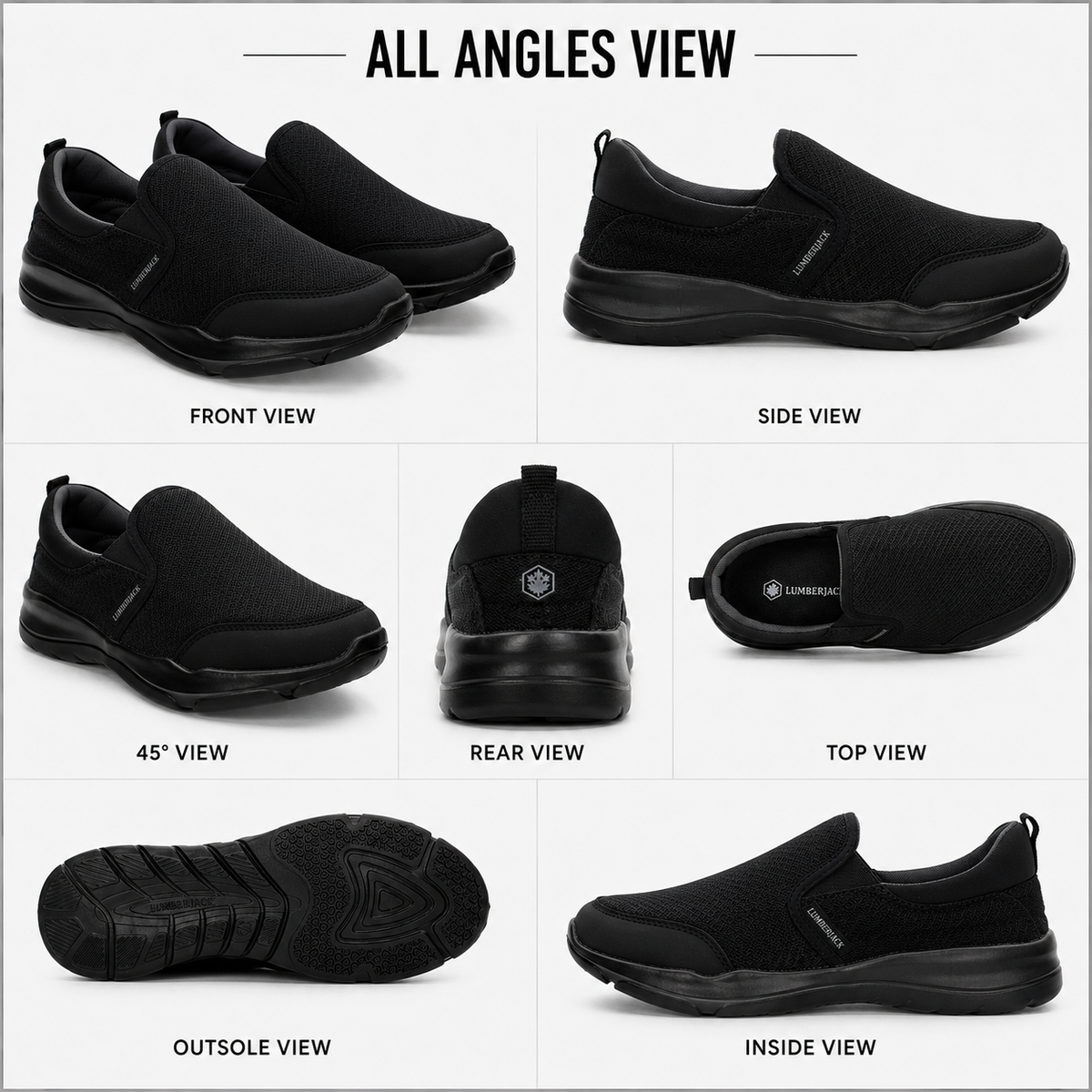 Lumberjack AGATHA Men's Casual Slip-On Shoes Black