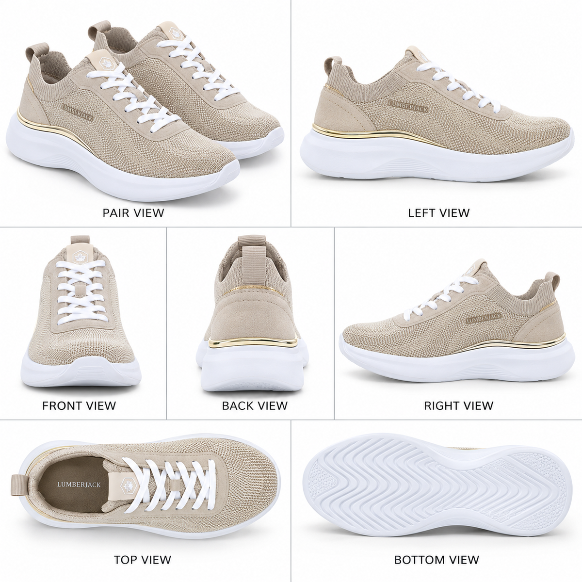 Lumberjack KEIRA Women’s Casual Sneakers – Beige