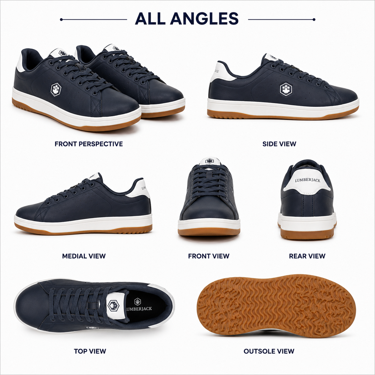 Lumberjack Rea Navy Blue Men's Casual Sneakers