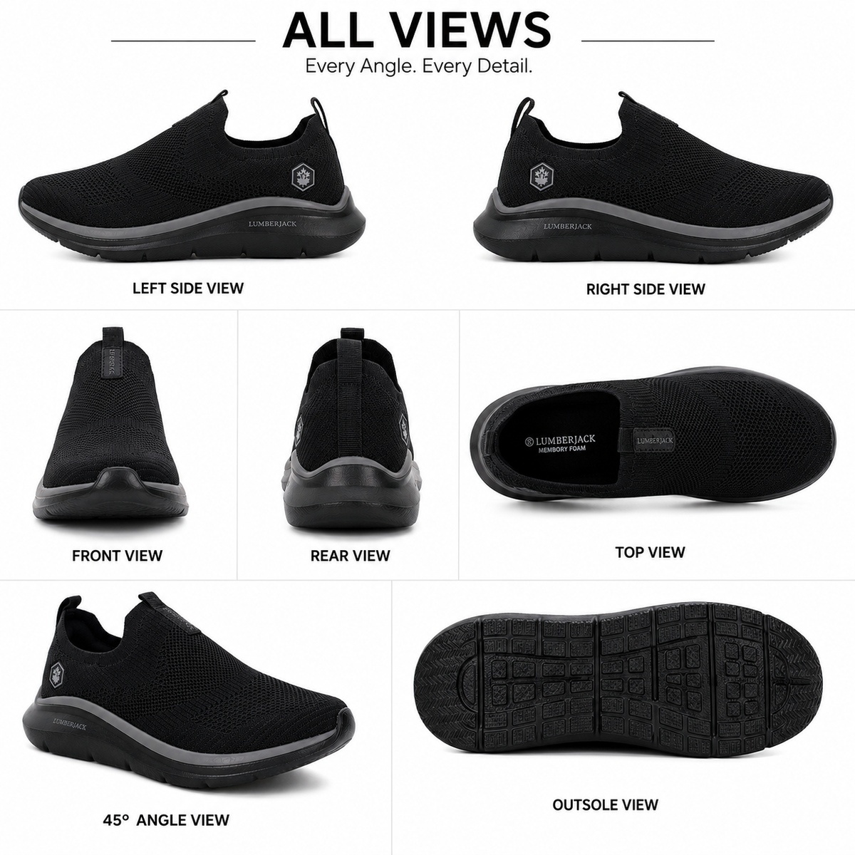 Lumberjack Lvory Women's Black Slip-On Sneakers