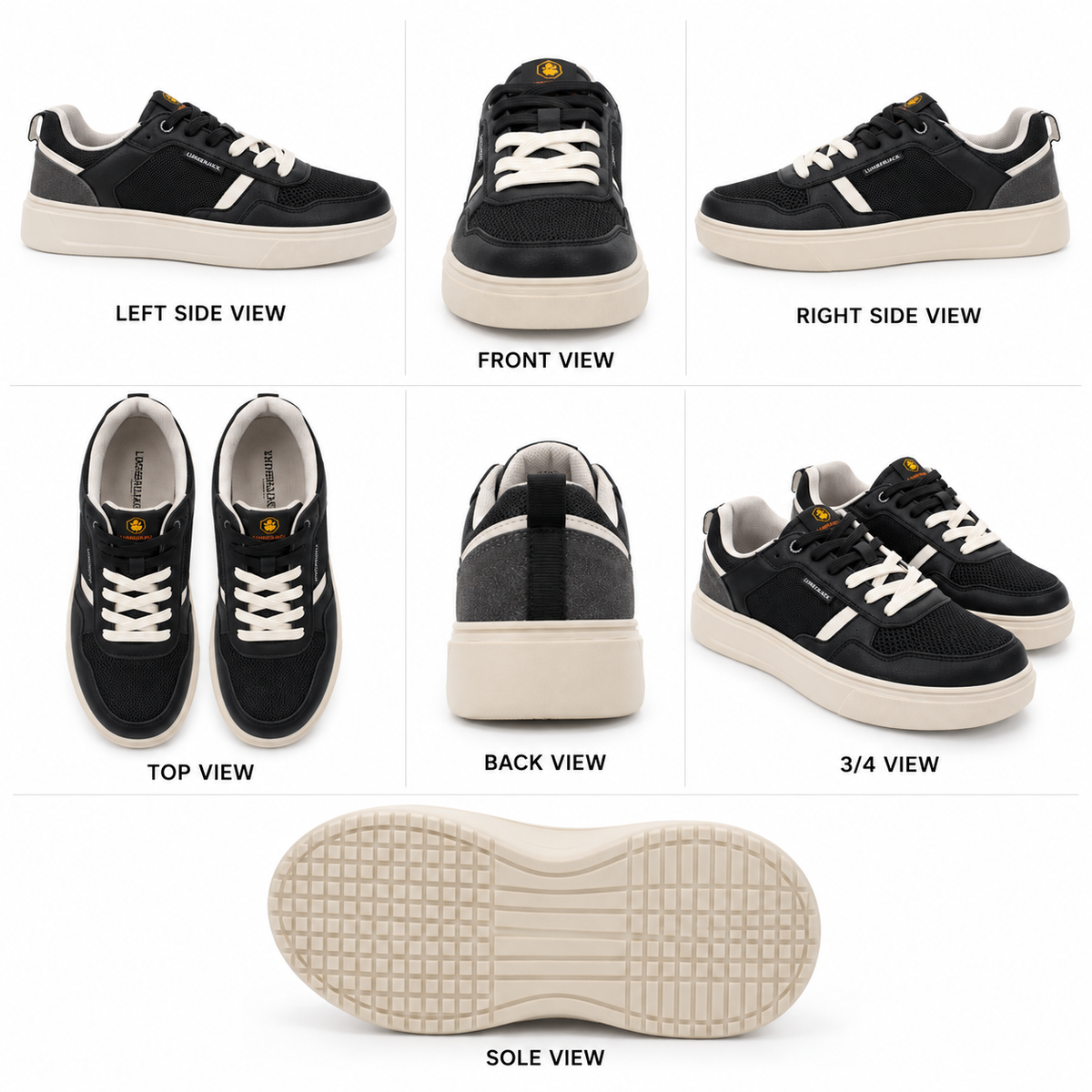 Lumberjack LAMMI Men’s Casual Sneakers – Black