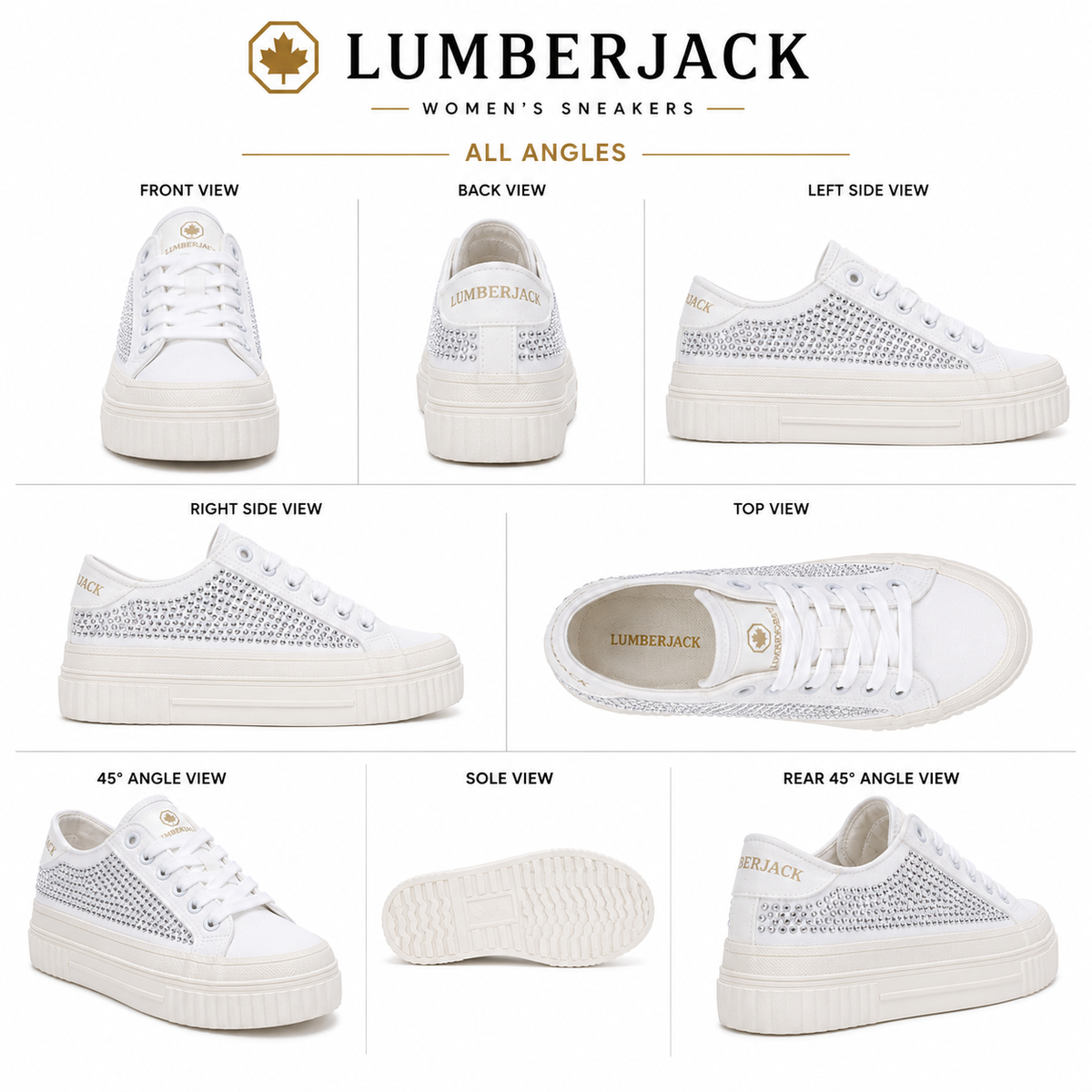 Lumberjack Anya White Women’s Platform Sneakers