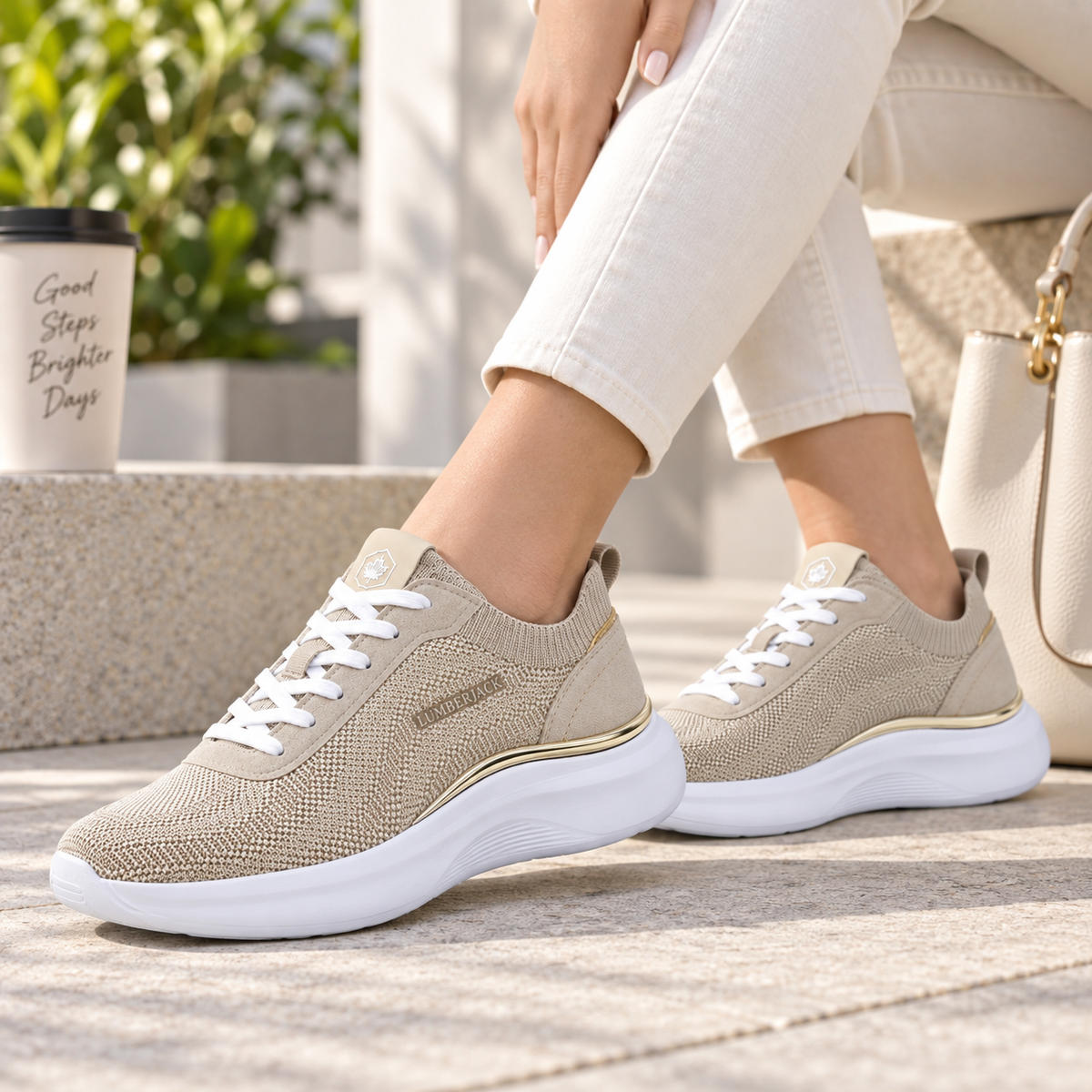 Lumberjack KEIRA Women’s Casual Sneakers – Beige
