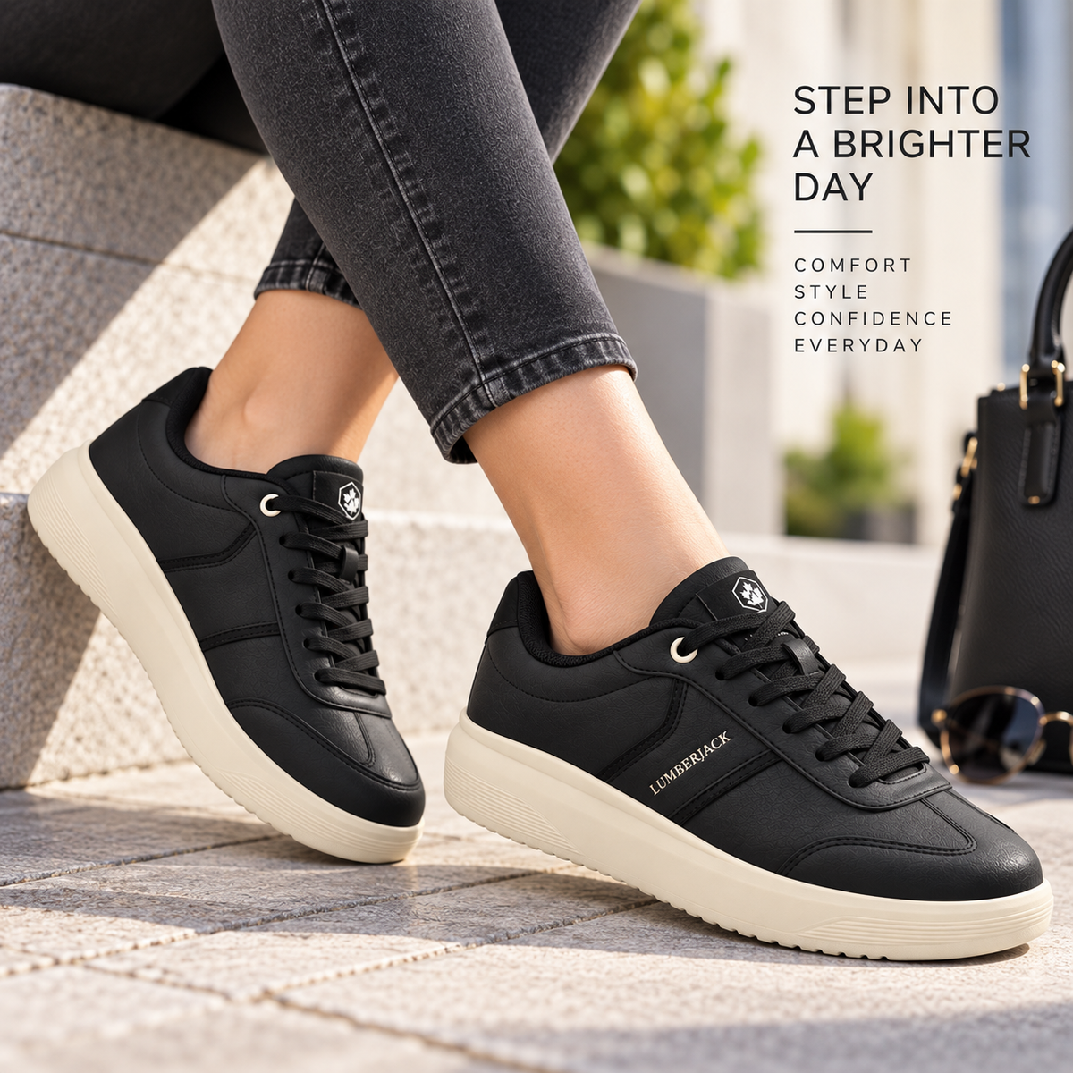 Lumberjack Fridy Black Women’s Casual Lifestyle Sneakers