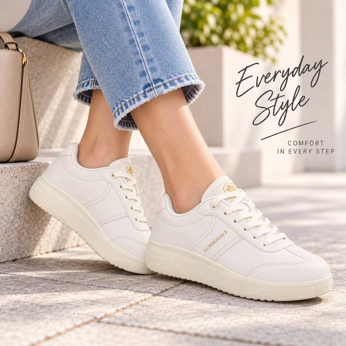 Lumberjack Fridy Beige Women's Everyday Lifestyle Sneakers
