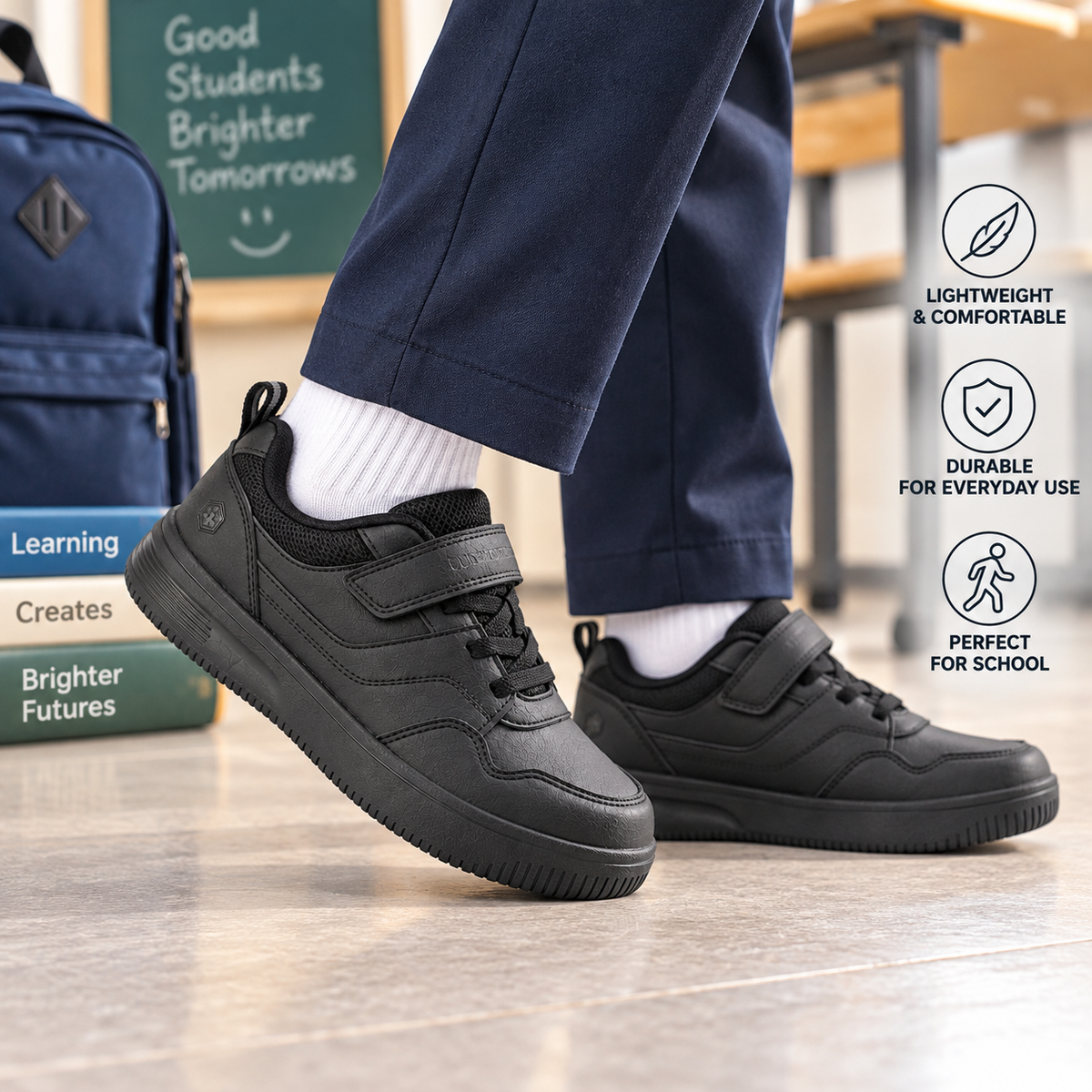 Lumberjack FINSTER Boys Total Black Sneakers